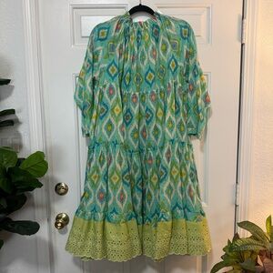 Charina Sarte Ikat Long Sleeves Dress Size Large